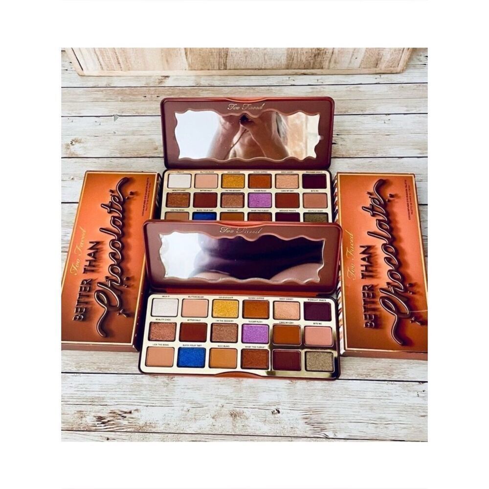 NWT 2 Too Faced Better Than Chocolate Cocoa-Infused Eye Shadow Palette - 0.69 oz